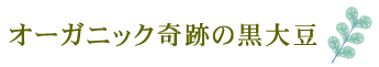 オーガニック奇跡の黒大豆